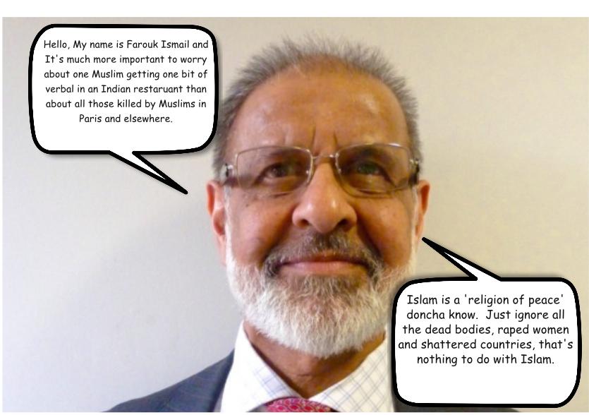 Farouk Ismail of the Federation of Redbridge Muslim Organisations - Question. Would you buy a used car from this man?  (Picture from Ilford Recorder)